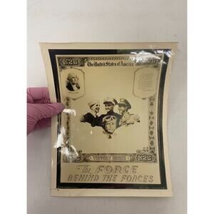 World War I–era U.S. Victory Bond Poster The Force Behind the Forces $25